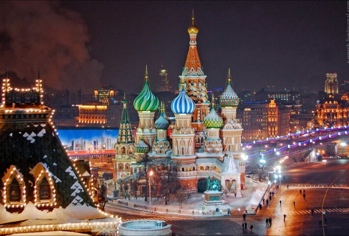 Огни Рождественской Москвы